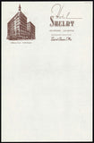 Vintage letterhead HOTEL SHELBY early hotel pictured St Louis Missouri n-mint+
