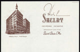 Vintage letterhead HOTEL SHELBY early hotel pictured St Louis Missouri n-mint+