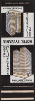 Vintage matchbook cover HOTEL SYLVANIA picturing the old hotel Philadelphia PA