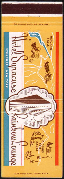 Vintage matchbook cover HOTEL SYRACUSE full length old hotel pictured New York
