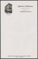 Vintage letterhead HOTEL WORTHY early hotel pictured Springfield Massachusetts n-mint+