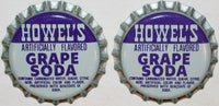 Soda pop bottle caps Lot of 100 HOWELS GRAPE SODA plastic lined new old stock