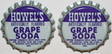 Soda pop bottle caps Lot of 25 HOWELS GRAPE SODA plastic lined new old stock