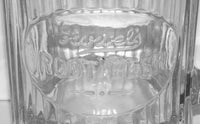 Vintage glass mug HOWELS ROOT BEER early embossed ribbed large size n-mint
