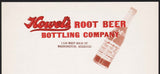 Vintage letterhead HOWELS ROOT BEER bottle pictured Washington Missouri unused