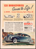 Vintage magazine ad HUDSON AUTOMOBILE 1940 Straight Eight 128 Horsepower