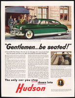 Vintage magazine ad HUDSON from 1948 with green Commodore Custom Sedan pictured