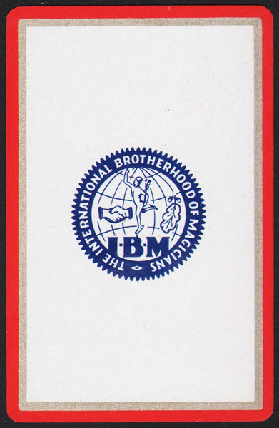 Vintage playing card IBM The International Brotherhood of Magicians nice logo