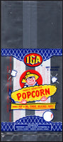 Vintage bag IGA POPCORN farm boy pictured Independent Grocers Alliance n-mint