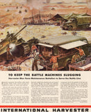Vintage magazine ad IH INTERNATIONAL HARVESTER 1942 WWII Charleson art soldiers