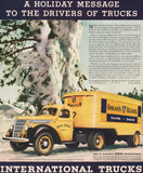 Vintage magazine ad IH INTERNATIONAL HARVESTER TRUCKS 1937 Kingans Hams Bacon