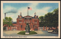 Vintage postcard ILLINOIS STATE PENITENTIARY building pictured Menard Illinois