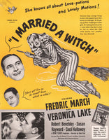 Vintage magazine ad I MARRIED A WITCH movie 1942 Fredric March Veronica Lake