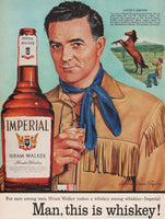 Vintage magazine ad IMPERIAL Whiskey 1956 Louis L'Amour Richard Deane Taylor art