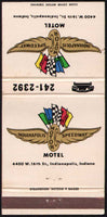 Vintage matchbook cover INDIANAPOLIS MOTOR SPEEDWAY MOTEL logo pictured Indiana