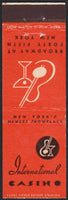 Vintage matchbook cover INTERNATIONAL CASINO Broadway 45th New York Lion Midget