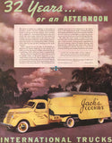 Vintage magazine ad IH INTERNATIONAL TRUCKS 1938 Jacks Cookie Co truck Florida