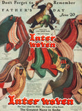 Vintage magazine ad INTER WOVEN socks Fathers Day from 1948 Norman Rockwell art