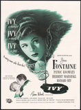 Vintage magazine ad IVY movie 1947 Joan Fontaine Patric Knowles Herbert Marshall