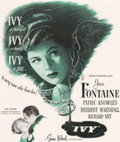 Vintage magazine ad IVY movie 1947 Joan Fontaine Patric Knowles Herbert Marshall