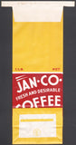 Vintage bag JAN CO COFFEE 1lb Janney Fredericksburg Virginia unused n-mint condition