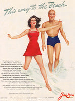 Vintage magazine ad JANTZEN SWIMMING SUITS 1941 Alberto Vargas artwork