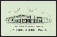 Vintage playing card J A WHITE DISTRIBUTING CO green Grand Rapids Michigan