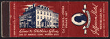 Vintage matchbook cover JEFFERSON HOTEL old hotel pictured Watkins Glen New York
