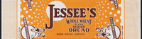 Vintage bread wrapper JESSEES boy and girl pictured 1947 Grand Island Nebraska