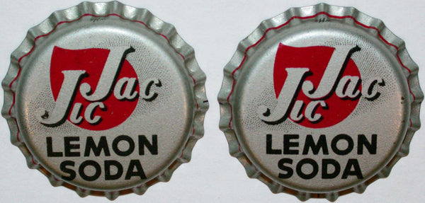 Soda pop bottle caps JIC JAC LEMON Lot of 2 cork lined unused new old stock