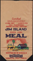 Vintage bag JIM ISLAND White Corn Meal 2lb Rodenbergs Charleston South Carolina