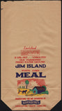 Vintage bag JIM ISLAND White Corn Meal 5lb Rodenbergs Charleston South Carolina
