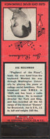 Vintage matchbook cover JOE REICHMAN Diamond Match Nite Life series with bio