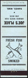 Vintage matchbook cover JOES PLACE with fish pictured from Ranier Minnesota