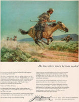 Vintage magazine ad JOHN HANCOCK Life Insurance 1951 Buffalo Bill Cody artwork