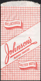 Vintage bag JOHNSONS SALTED NUTS case pictured small size new old stock n-mint