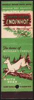 Vintage matchbook cover JOHNSONS RUSTIC RESORT White Deer Houghton Lake Michigan
