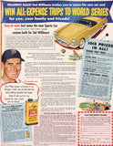 Vintage magazine ad JOHNSONS AUTO WAX 1951 picturing Ted Williams Boston Red Sox
