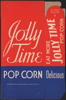 Vintage box JOLLY TIME Pop Corn kids pictured dated 1939 Sioux City Iowa unused