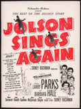 Vintage magazine ad JOLSON SINGS AGAIN movie from 1949 Larry Parks Barbara Hale