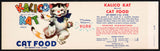 Vintage label KALICO KAT CAT FOOD cat picture National Pet Food Buffalo NY n-mint+