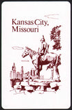 Vintage playing card KANSAS CITY MISSOURI The Scout in Penn Valley Park pictured