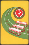 Vintage playing card KANSAS CITY PUBLIC SERVICE buses pictured Kansas City Missouri