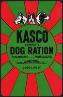 Vintage playing card KASCO COMPLETE DOG RATION with dogs pictured Toledo Ohio