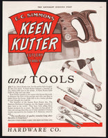 Vintage magazine ad KEEN KUTTER from 1924 E C Simmons Hardware 2 page Rare ad