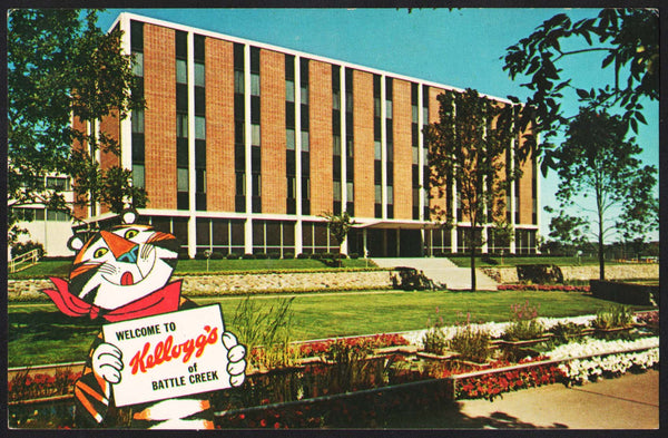 Vintage postcard KELLOGG COMPANY Battle Creek Michigan picturing Tony the Tiger