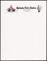 Vintage letterhead KFC KENTUCKY FRIED CHICKEN restaurant Colonel pictured Denver Colorado