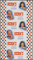 Vintage bread wrapper KERNS boy and girl 1952 Brown Greer Knoxville TN London KY