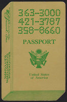 Vintage playing card KIDD TRAVEL INC die cut Passport Brookside Raytown Missouri