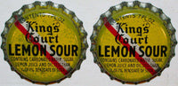 Soda pop bottle caps Lot of 25 KINGS COURT LEMON SOUR cork lined new old stock